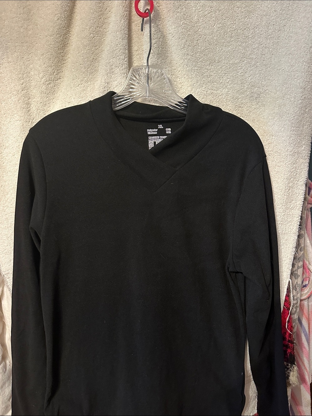 Classic Black V-Neck Women's Top